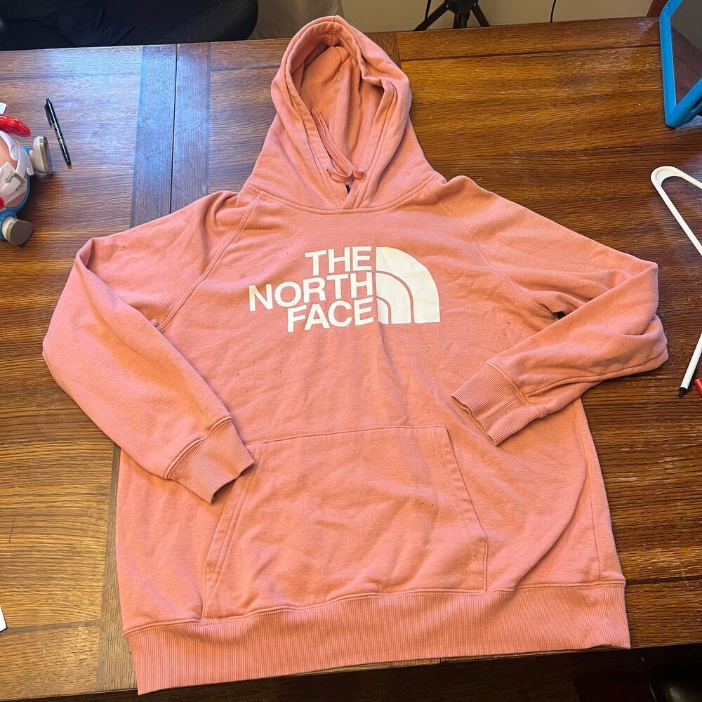THE NORTH FACE Peach Pink Women’s Large Hoodie Pullover Sweatshirt - Picture 10 of 10